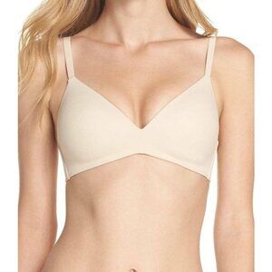 🆕WACOAL How Perfect Seamless Soft Cup Wireless Bra 34C Beige #852189